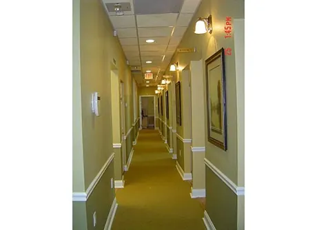 The corridor to the treatment rooms at Tampa Dental.